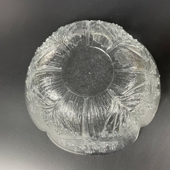 Lasisepat Mantsala Finland Cow Parsley Glass Serving Bowl & 3 Matching Dishes Se - Picture 5 of 7